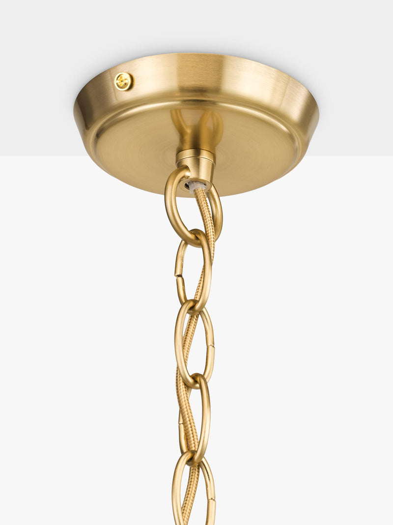 John Lewis textured glass pendant light antique brass (British brand)