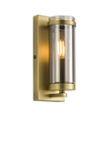 John Lewis Aragon single wall light antique brass smoked glass, imported from the UK