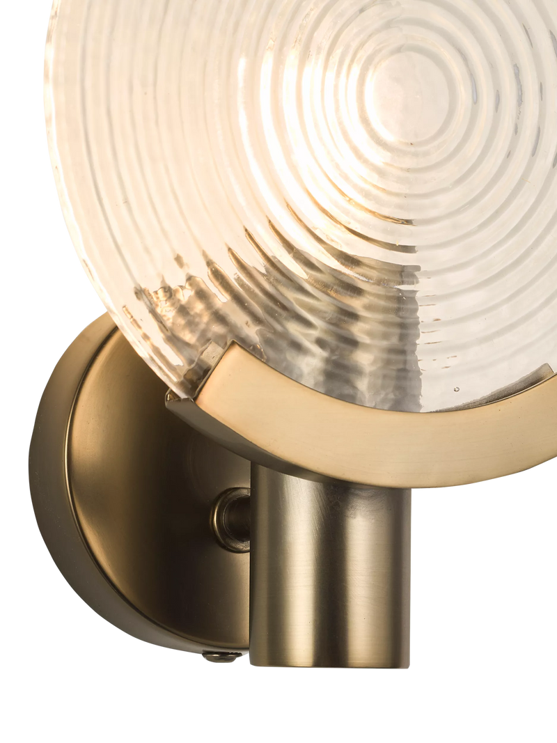John Lewis cast glass wall light antique bronze - British product