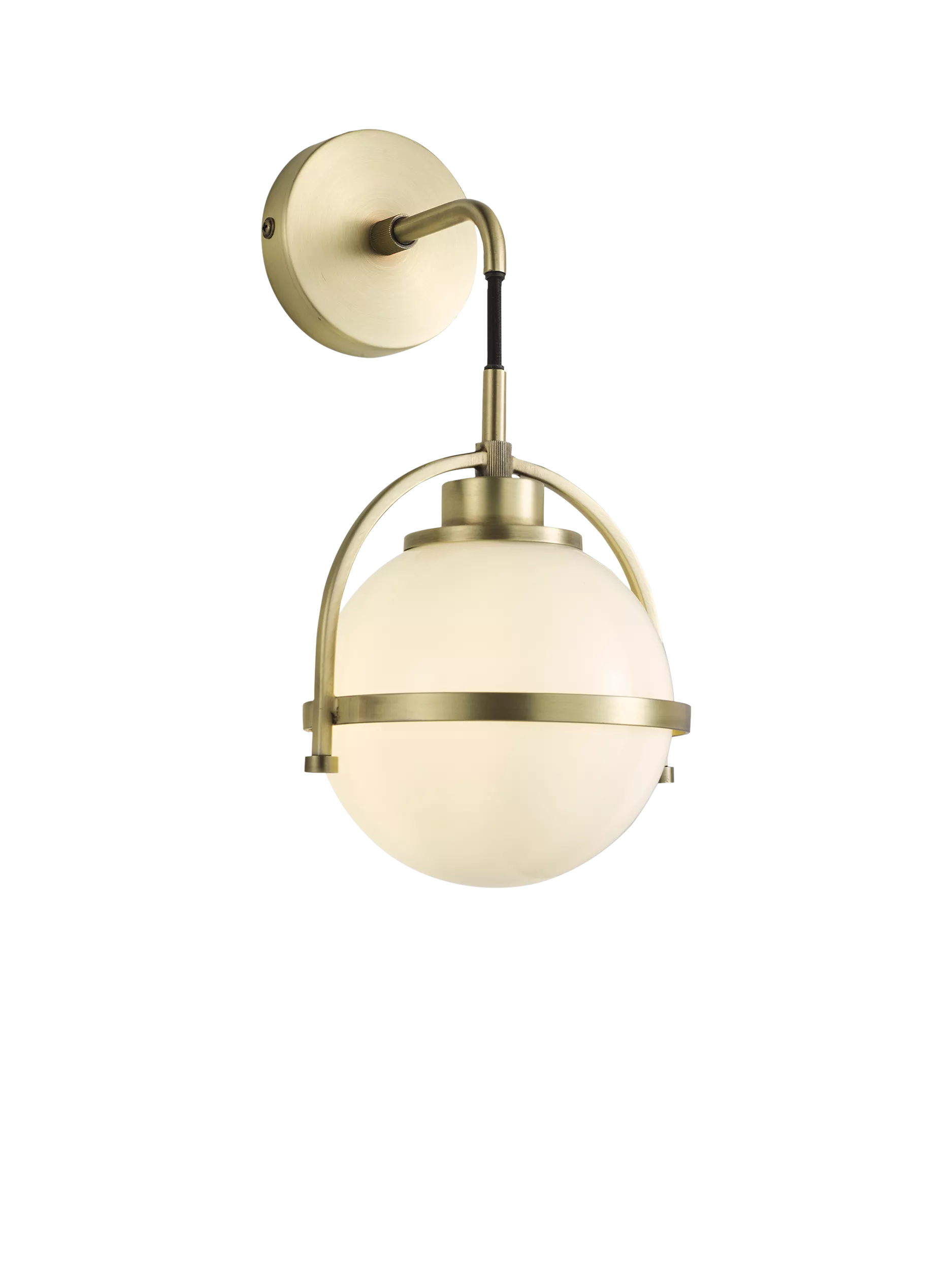 John Lewis Contour Wall Light Opal Glass Antique Finish (British brand)