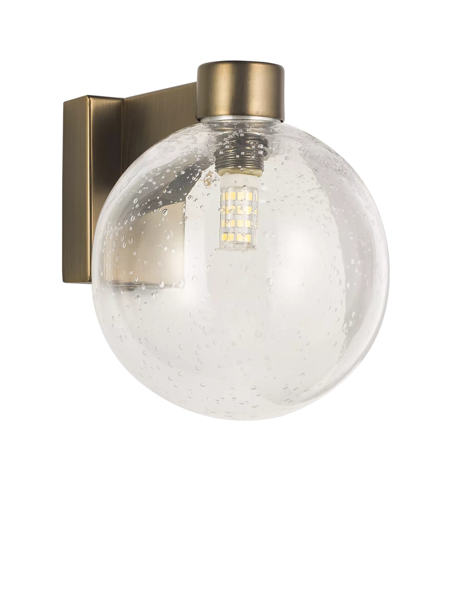John Lewis wall light bubble glass satin bronze, imported from the UK