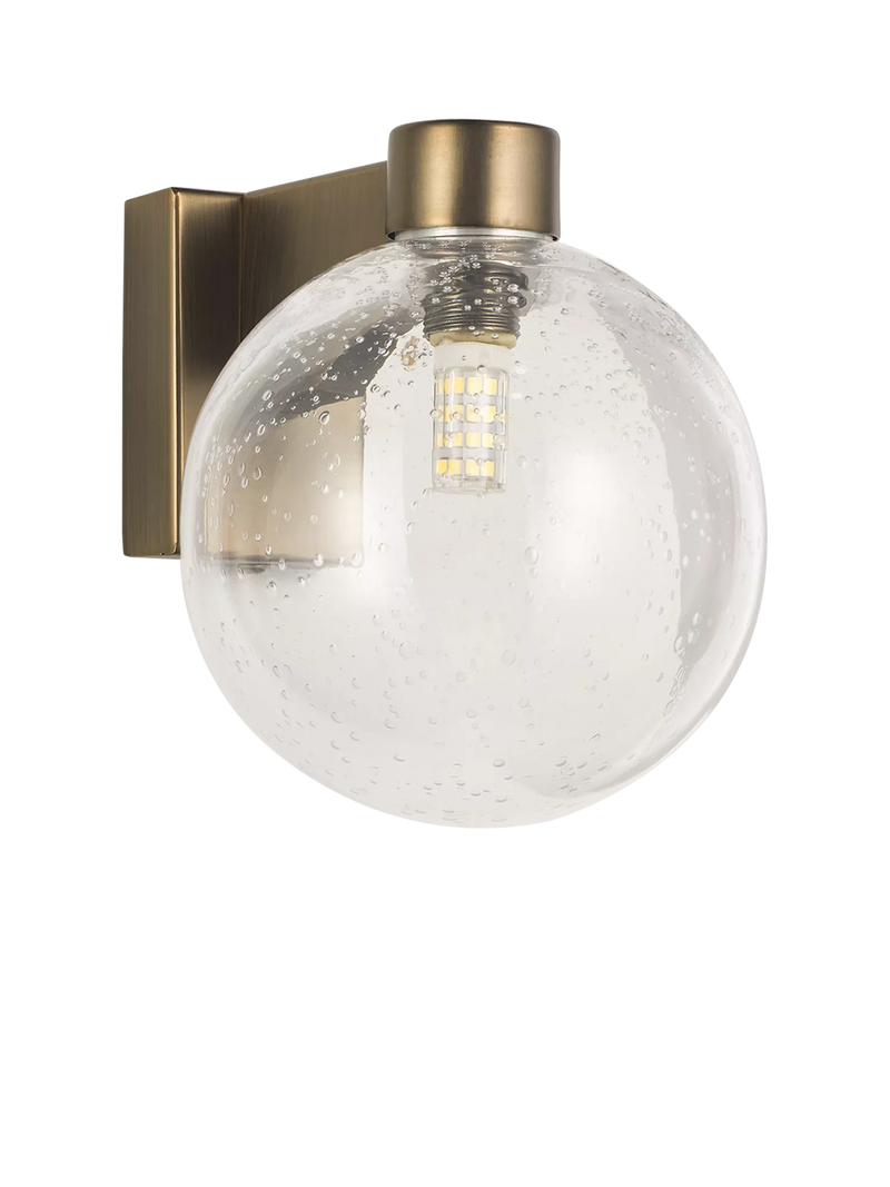 John Lewis wall light bubble glass satin bronze, imported from the UK