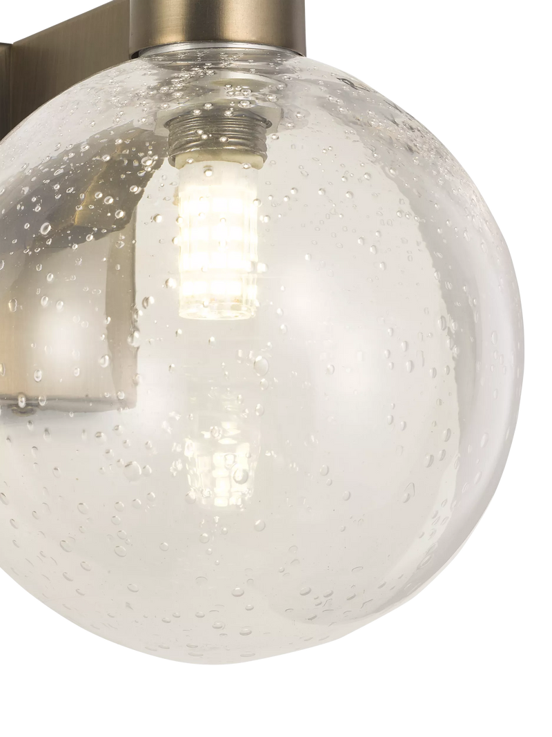 John Lewis wall light bubble glass satin bronze, imported from the UK