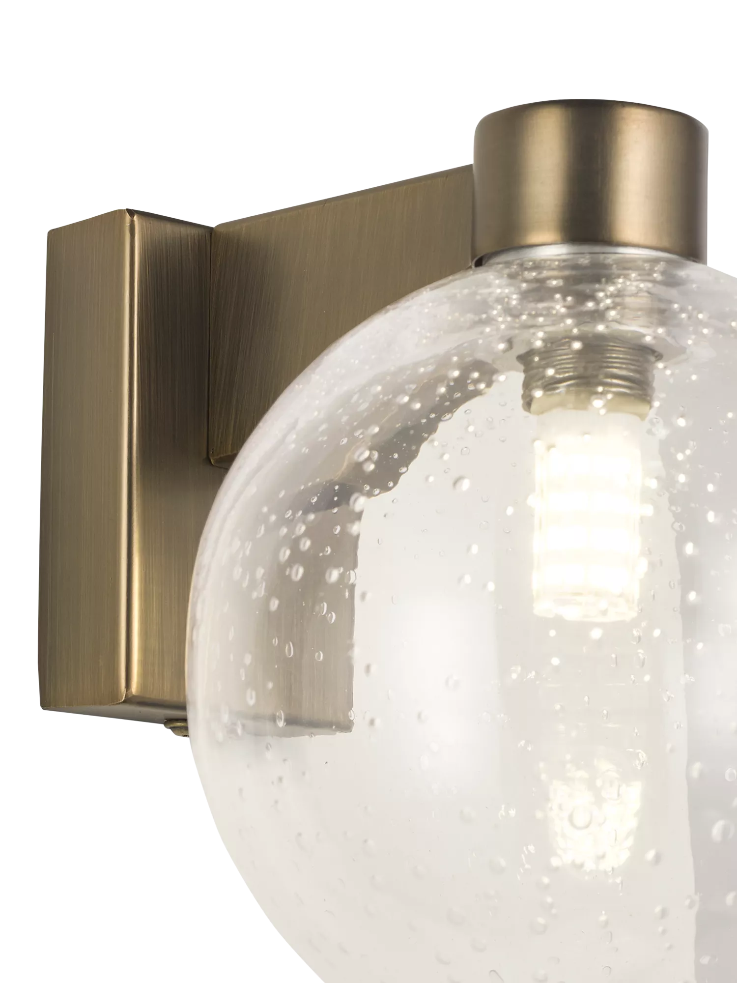 John Lewis wall light bubble glass satin bronze, imported from the UK