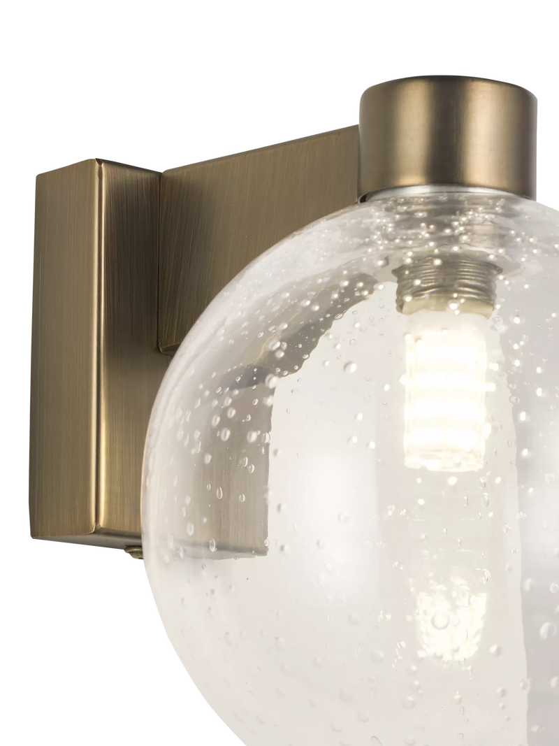 John Lewis wall light bubble glass satin bronze, imported from the UK