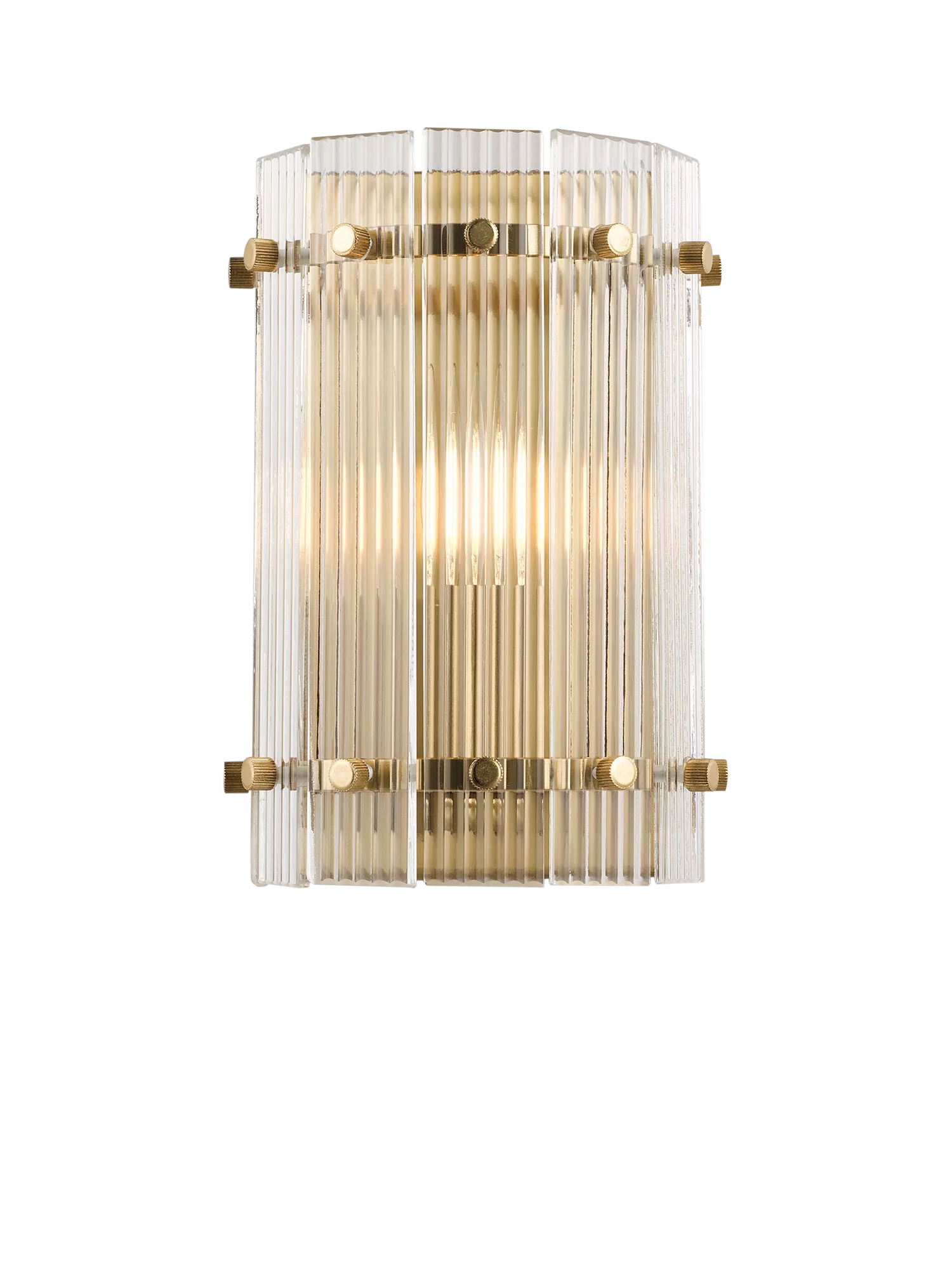 John Lewis textured glass wall light antique brass, UK version