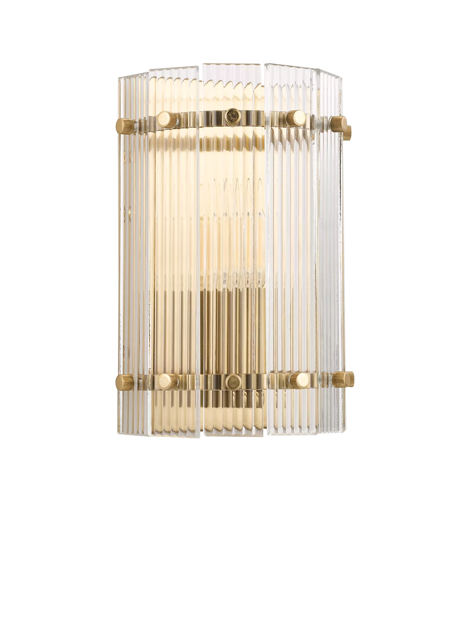 John Lewis textured glass wall light antique brass, UK version