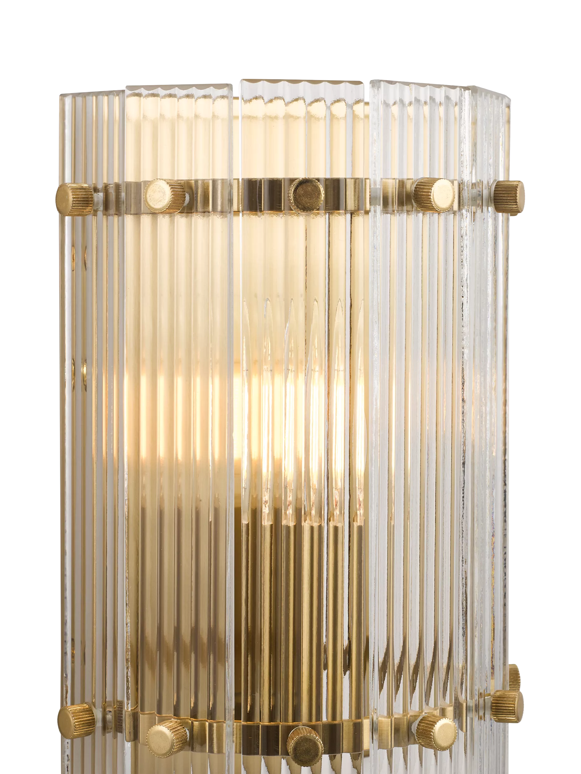 John Lewis textured glass wall light antique brass, UK version