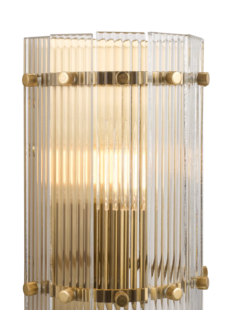 John Lewis textured glass wall light antique brass, UK version