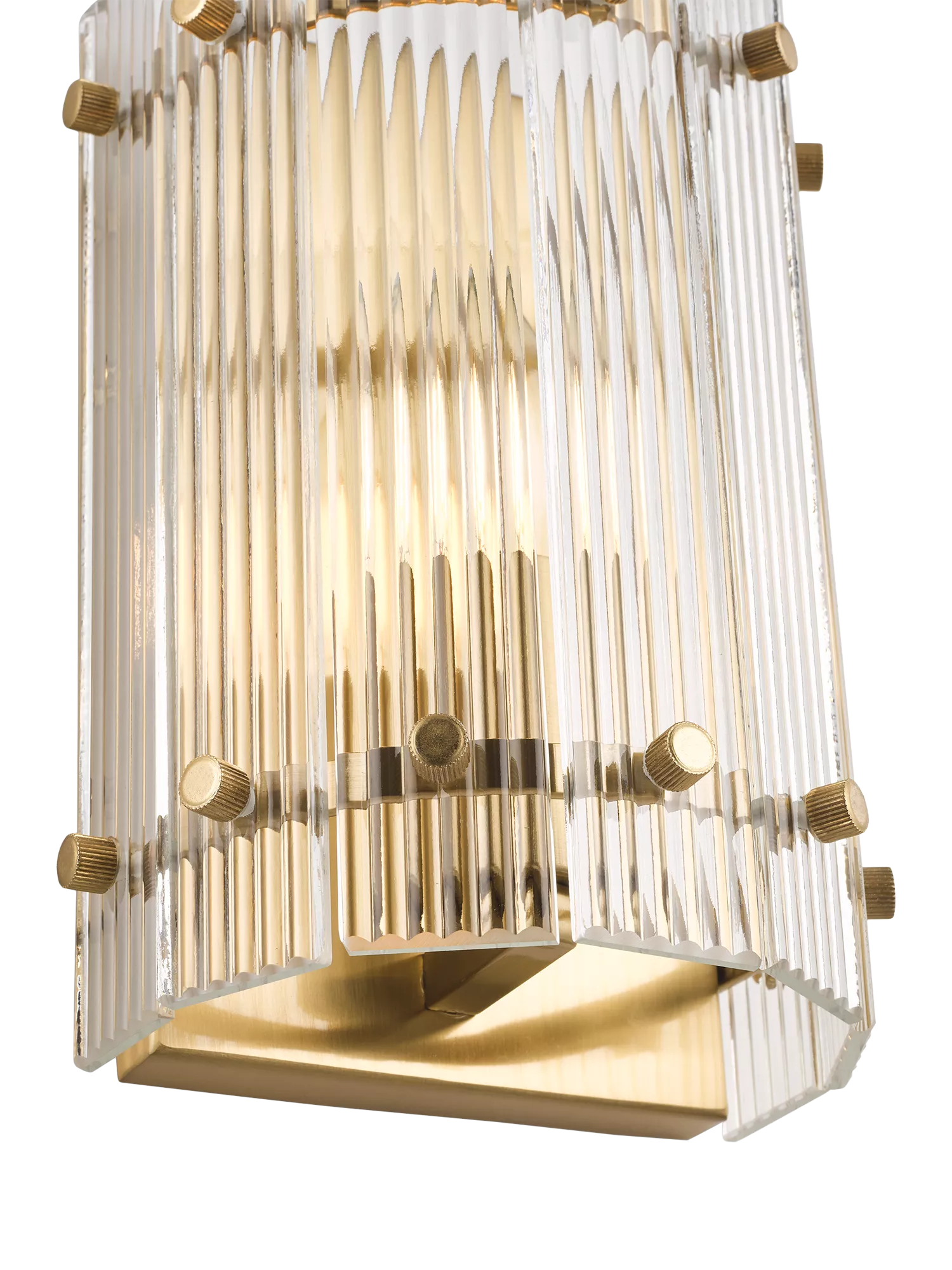 John Lewis textured glass wall light antique brass, UK version
