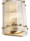 John Lewis textured glass wall light antique brass, UK version