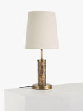 John Lewis Malcolm marble base table lamp with cream shade, UK version