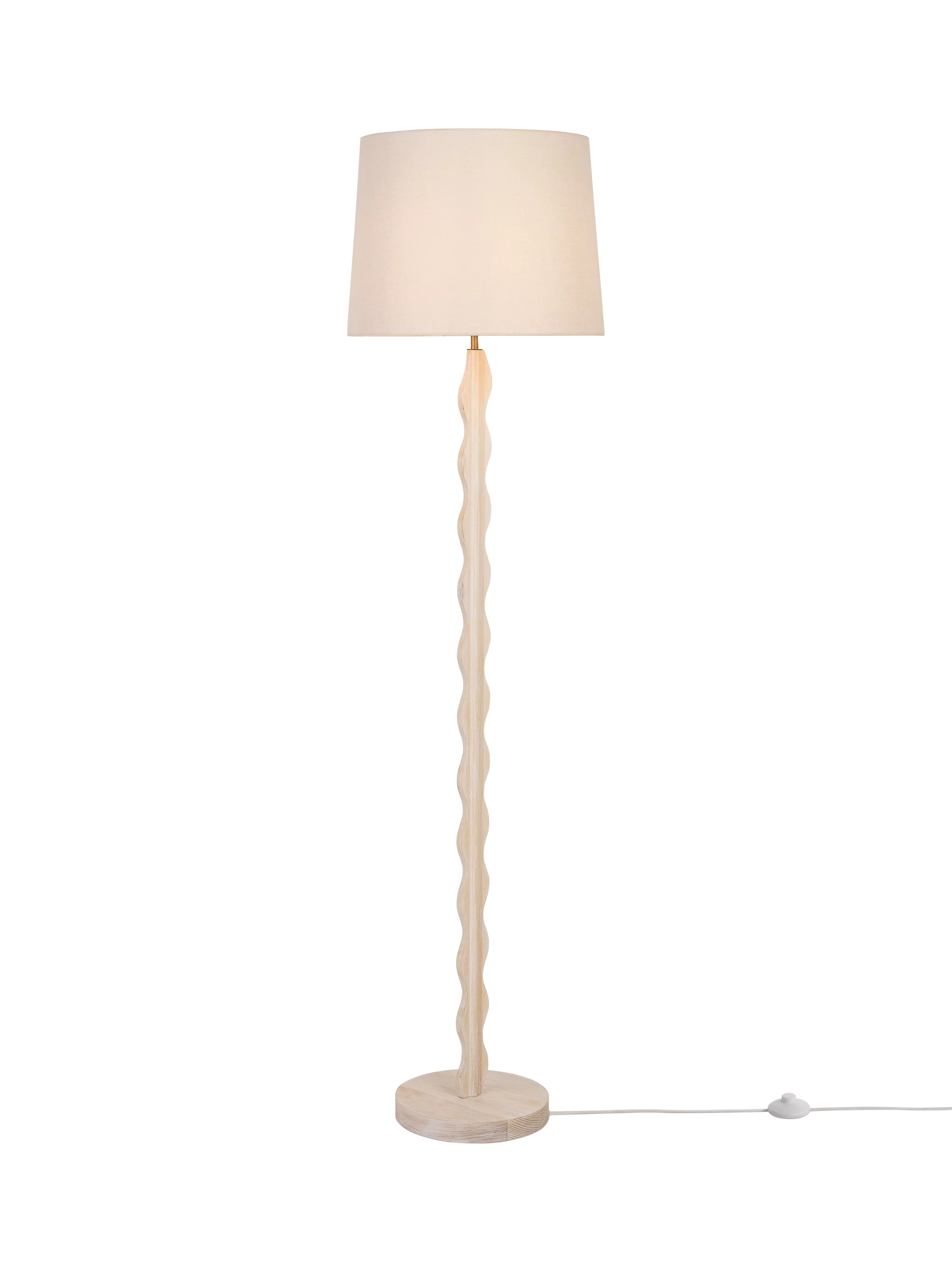John Lewis Wiggle wooden floor lamp 152cm, imported from the UK