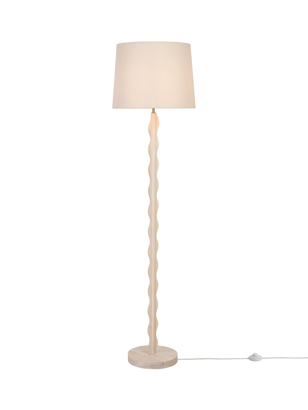 John Lewis Wiggle wooden floor lamp 152cm, imported from the UK