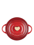 Le Creuset mini round stoneware casserole with heart-shaped lid knob, 10cm, UK version