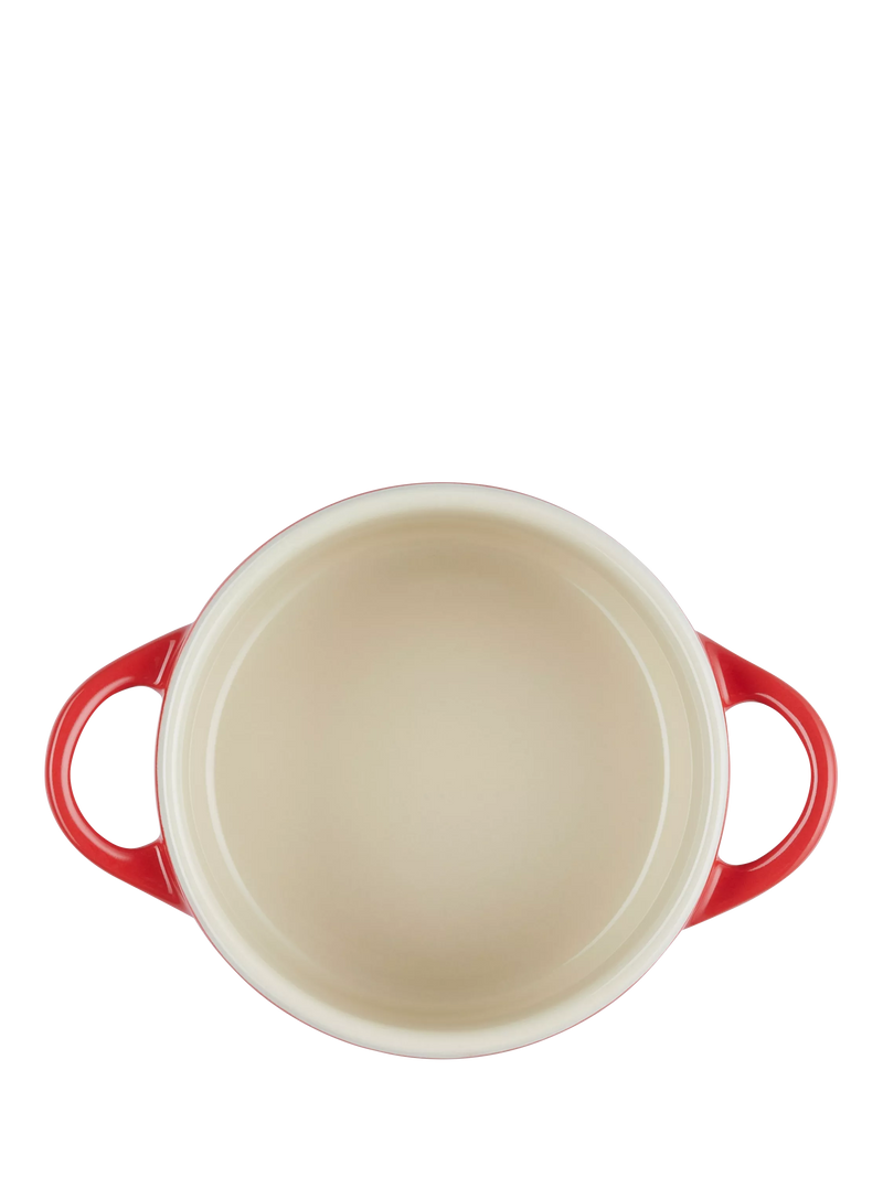Le Creuset mini round stoneware casserole with heart-shaped lid knob, 10cm, UK version