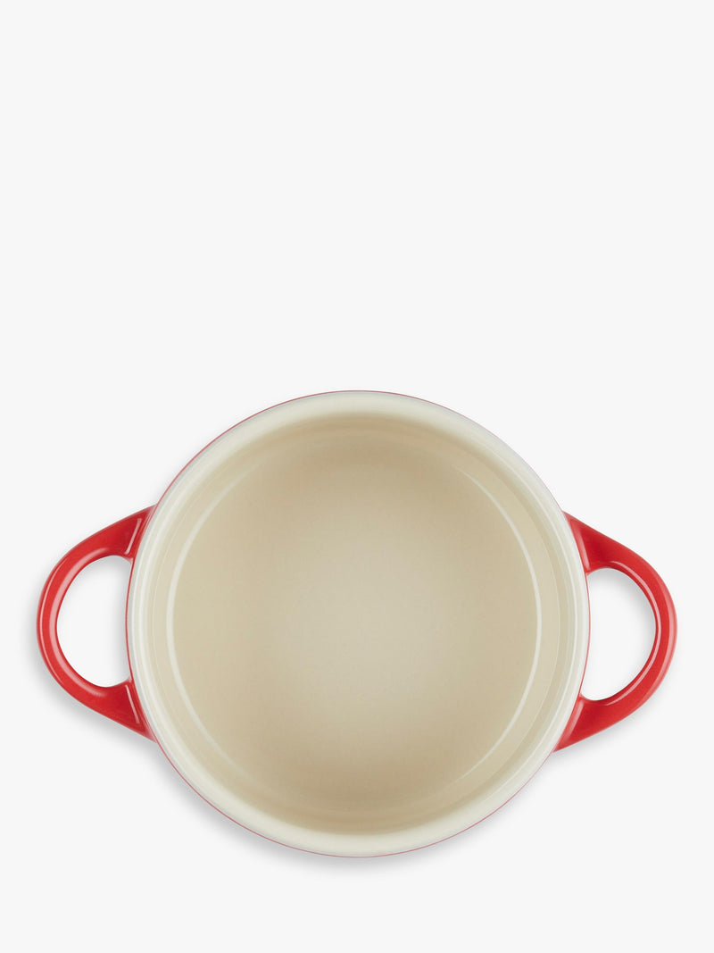 Le Creuset mini round stoneware casserole with heart-shaped lid knob, 10cm, UK version