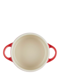 Le Creuset mini round stoneware casserole with heart-shaped lid knob, 10cm, UK version