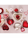 Le Creuset mini round stoneware casserole with heart-shaped lid knob, 10cm, UK version