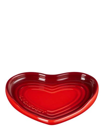 John Lewis Heart-Shaped Stoneware Spoon Rest in Cerise Red- Buy online at McGrocer