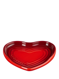 Le Creuset heart-shaped stoneware spoon rest in Cerise red, UK version