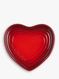 Le Creuset heart-shaped stoneware spoon rest in Cerise red, UK version