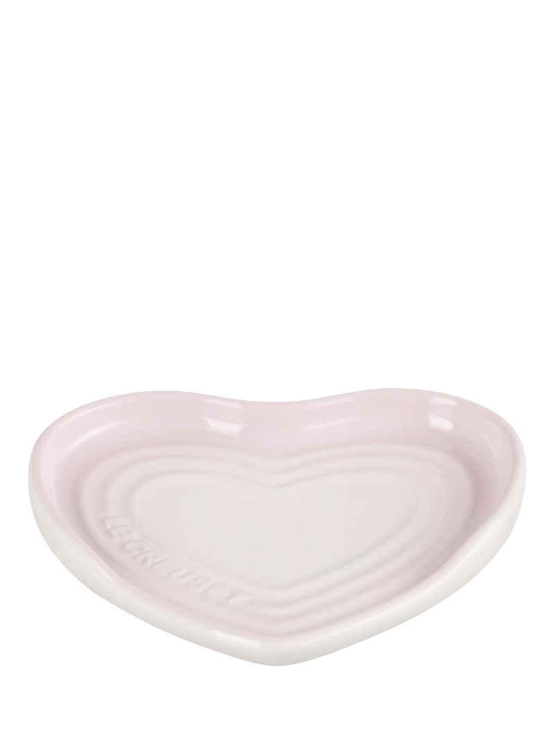 Heart-Shaped Stoneware Spoon Rest in Cerise Red