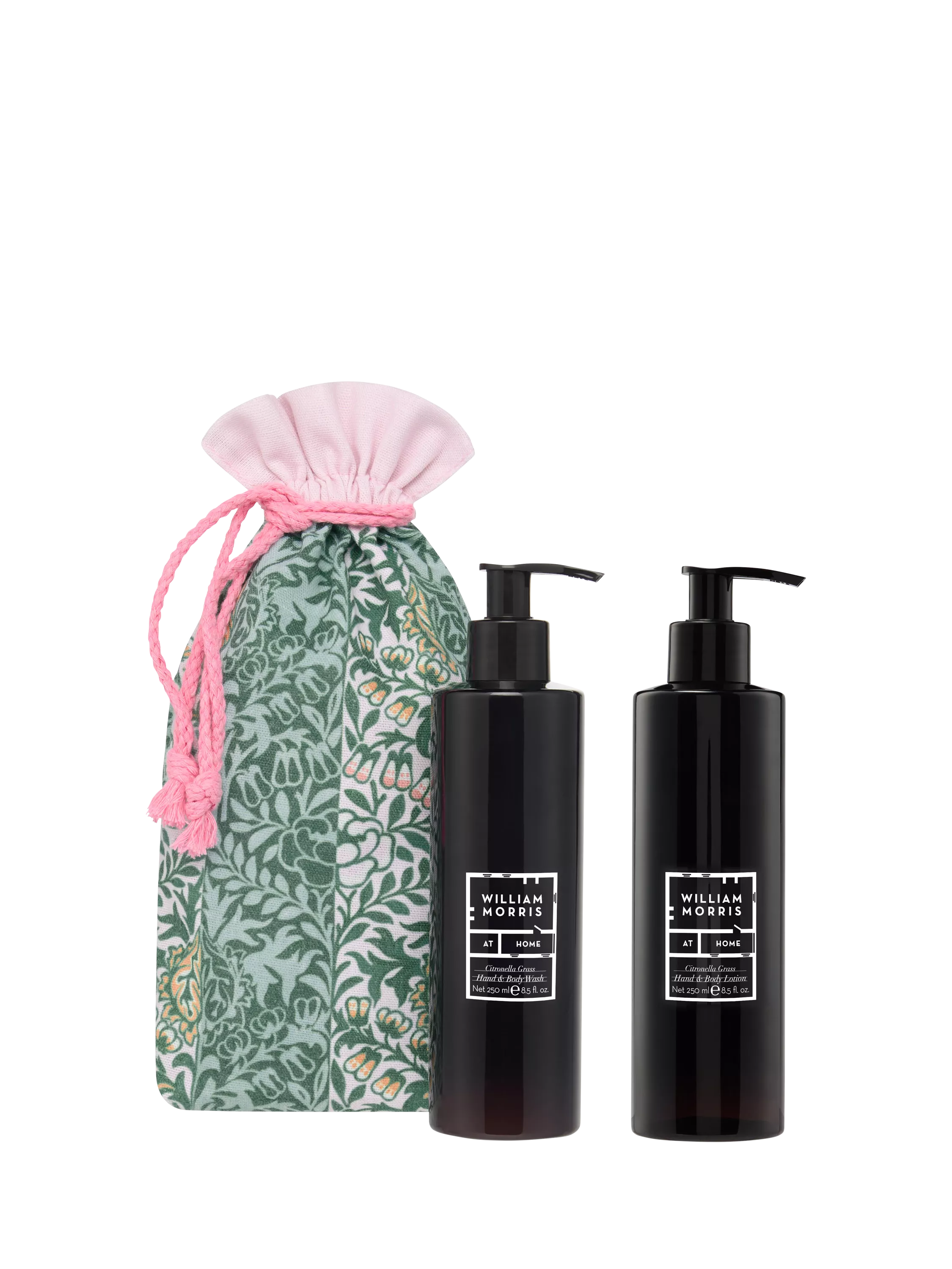 William Morris At Home Hand Rose wash and lotion gift set 500ml, imported from the UK