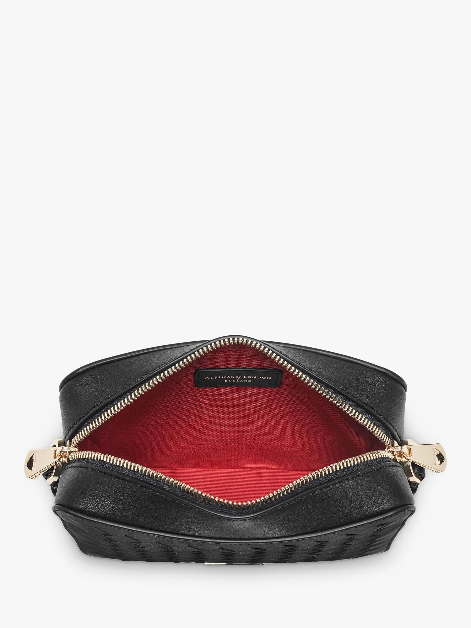 Aspinal of London leather camera crossbody bag, UK version