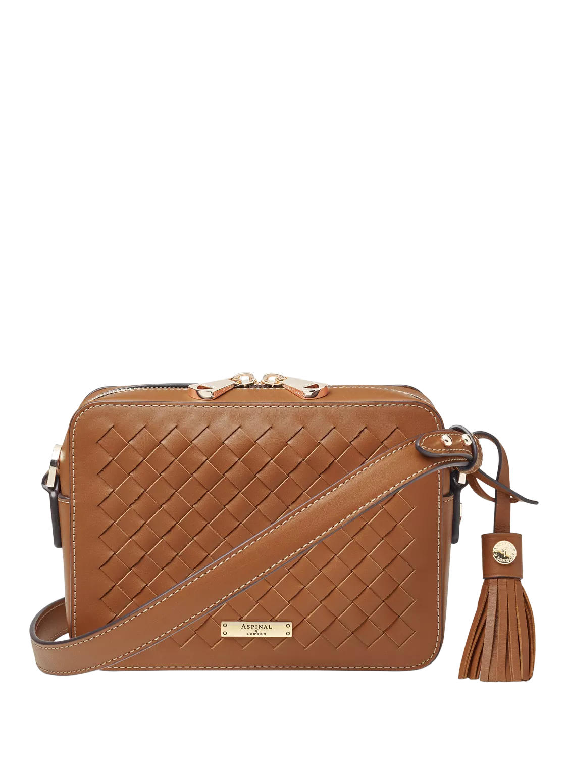 Aspinal of London compact leather camera cross body bag (British brand)