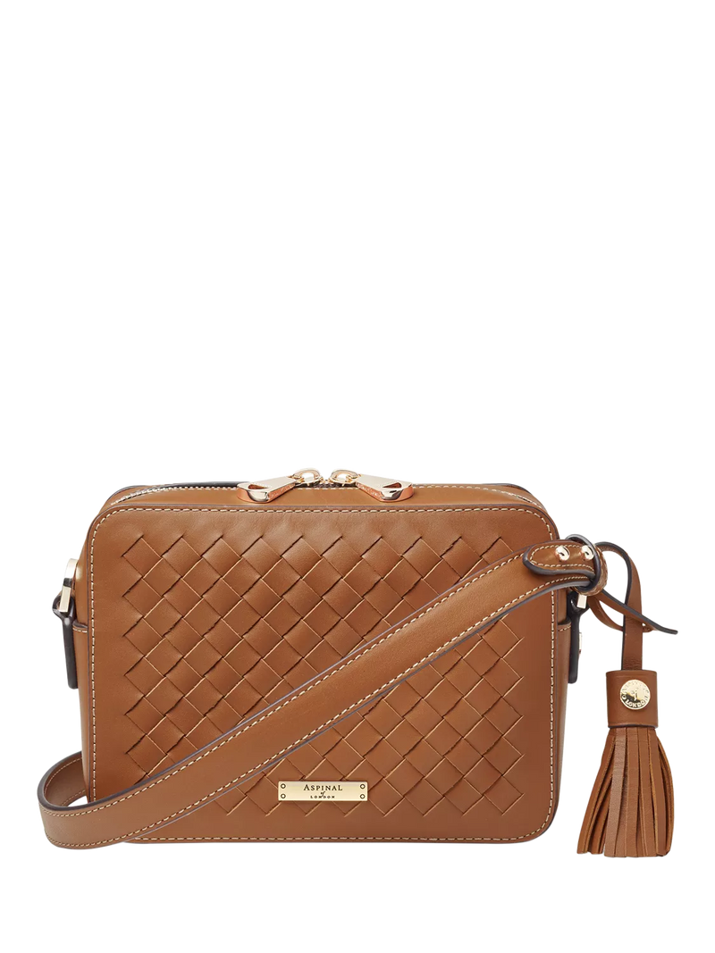 Aspinal of London compact leather camera cross body bag (British brand)