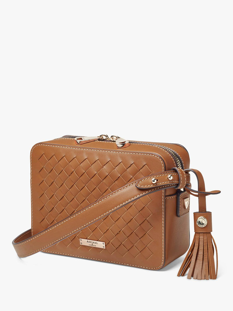 Aspinal of London compact leather camera cross body bag (British brand)