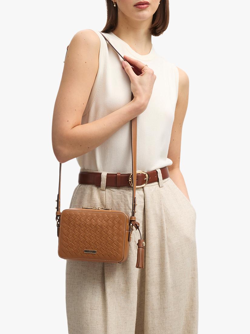 Aspinal of London compact leather camera cross body bag (British brand)