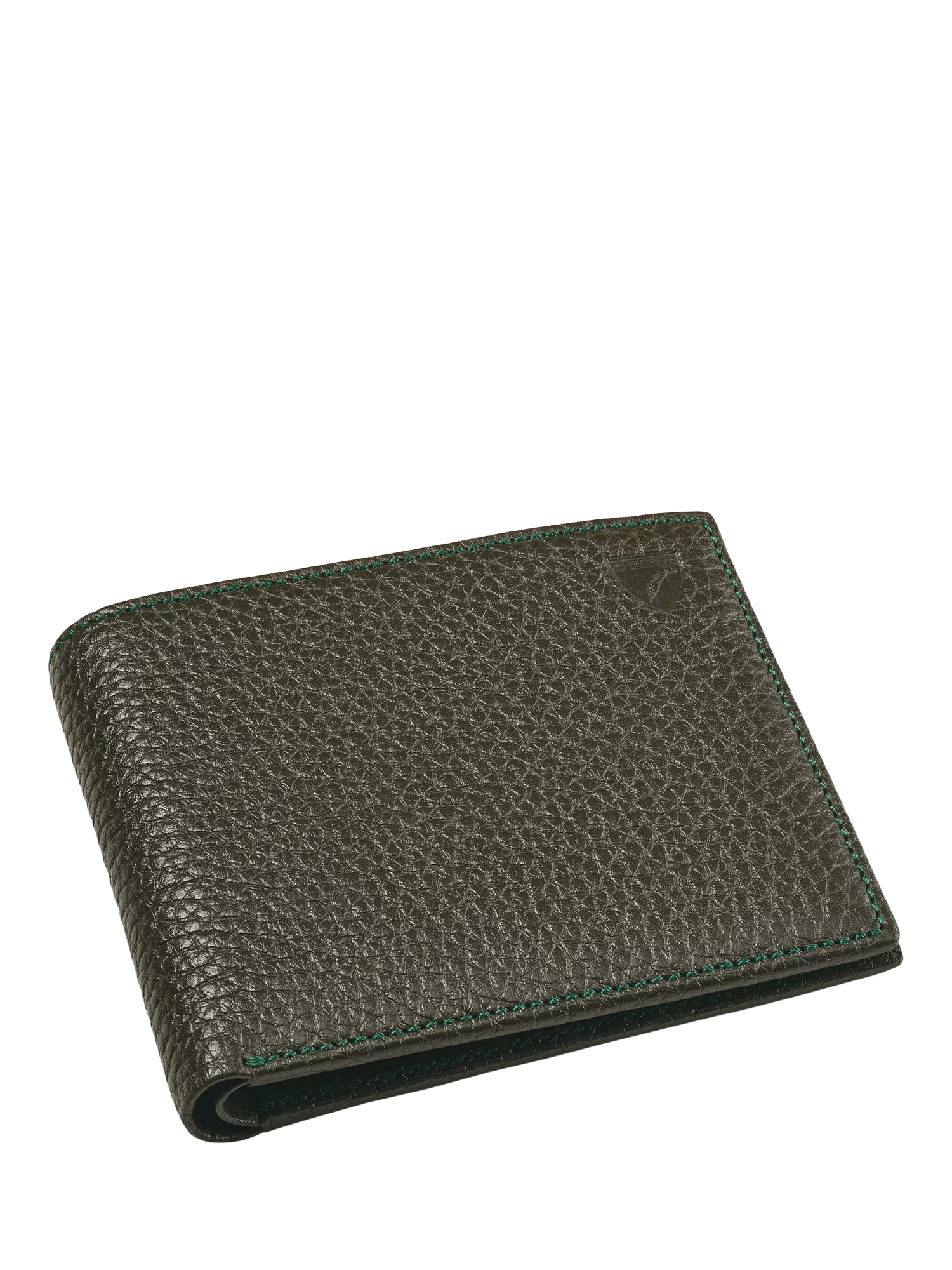 Aspinal of London Single Billfold Card Holder Forest Green, imported from the UK