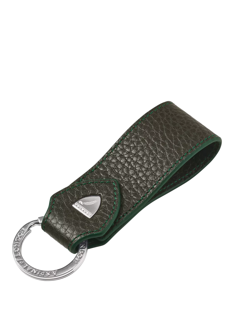 Aspinal of London Small Pebble Leather Loop Keyring