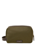 Aspinal of London zipped washbag in khaki, British product