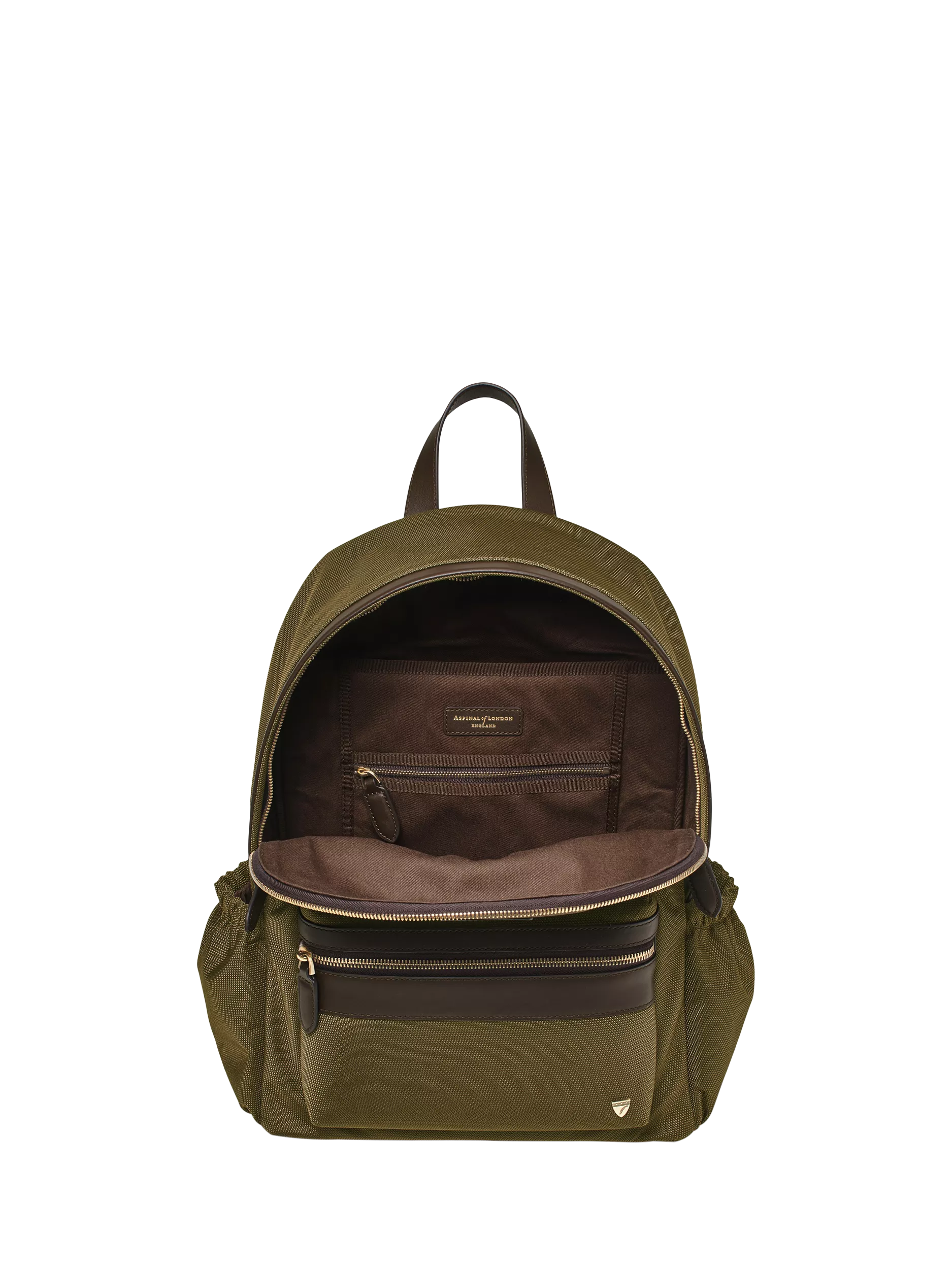Aspinal of London Commuter backpack khaki, imported from the UK