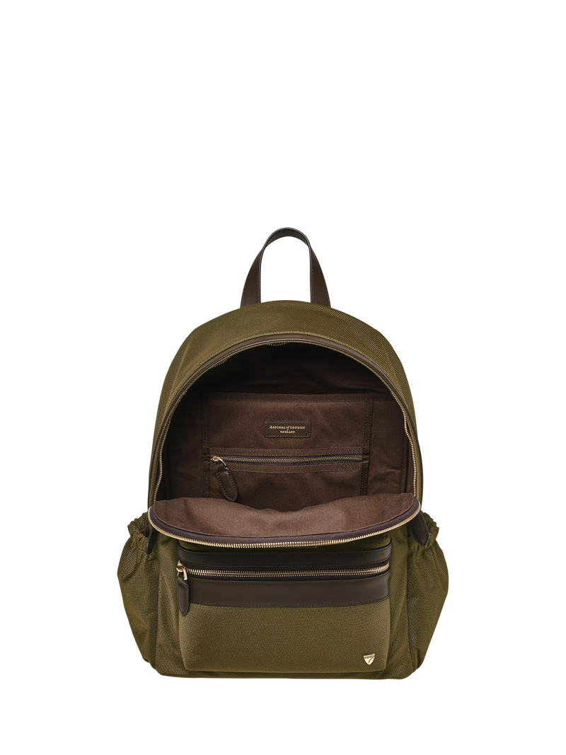 Aspinal of London Commuter backpack khaki, imported from the UK