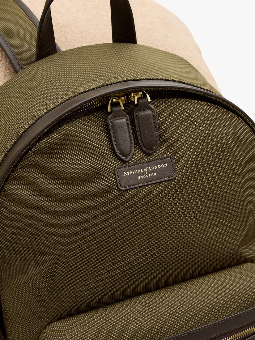 Aspinal of London Commuter backpack khaki, imported from the UK