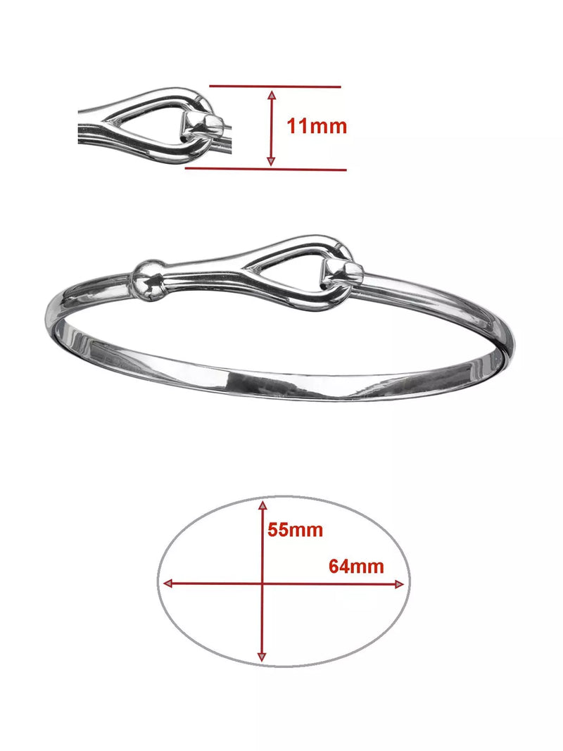 Nina B sterling silver tension bangle (British brand)