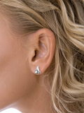Nina B folded stud earrings sterling silver - British product
