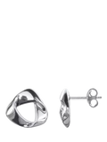 Nina B folded triangle earrings in sterling silver, UK version