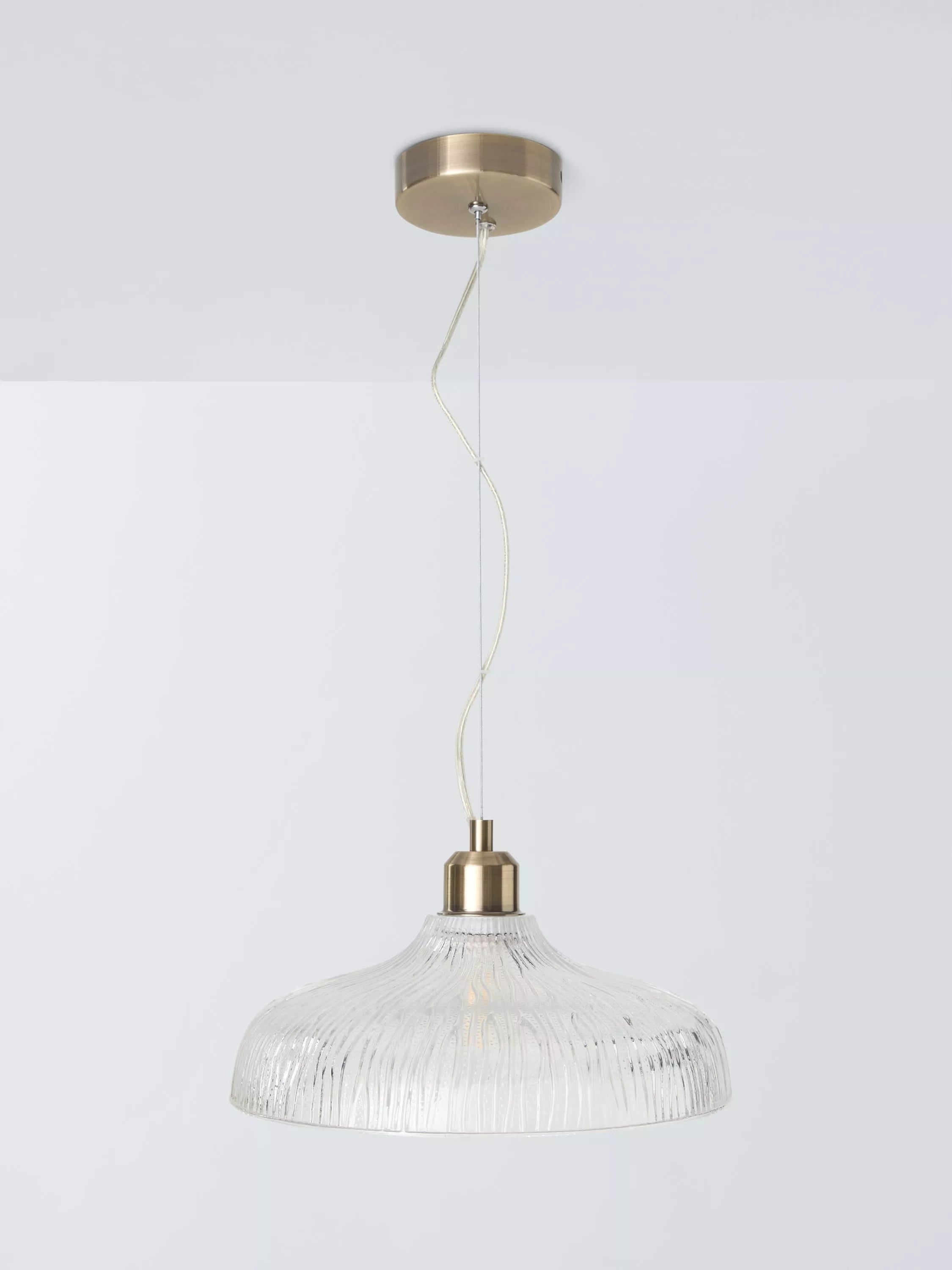 John Lewis ribbed glass pendant light clear - British product