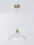 John Lewis ribbed glass pendant light clear - British product