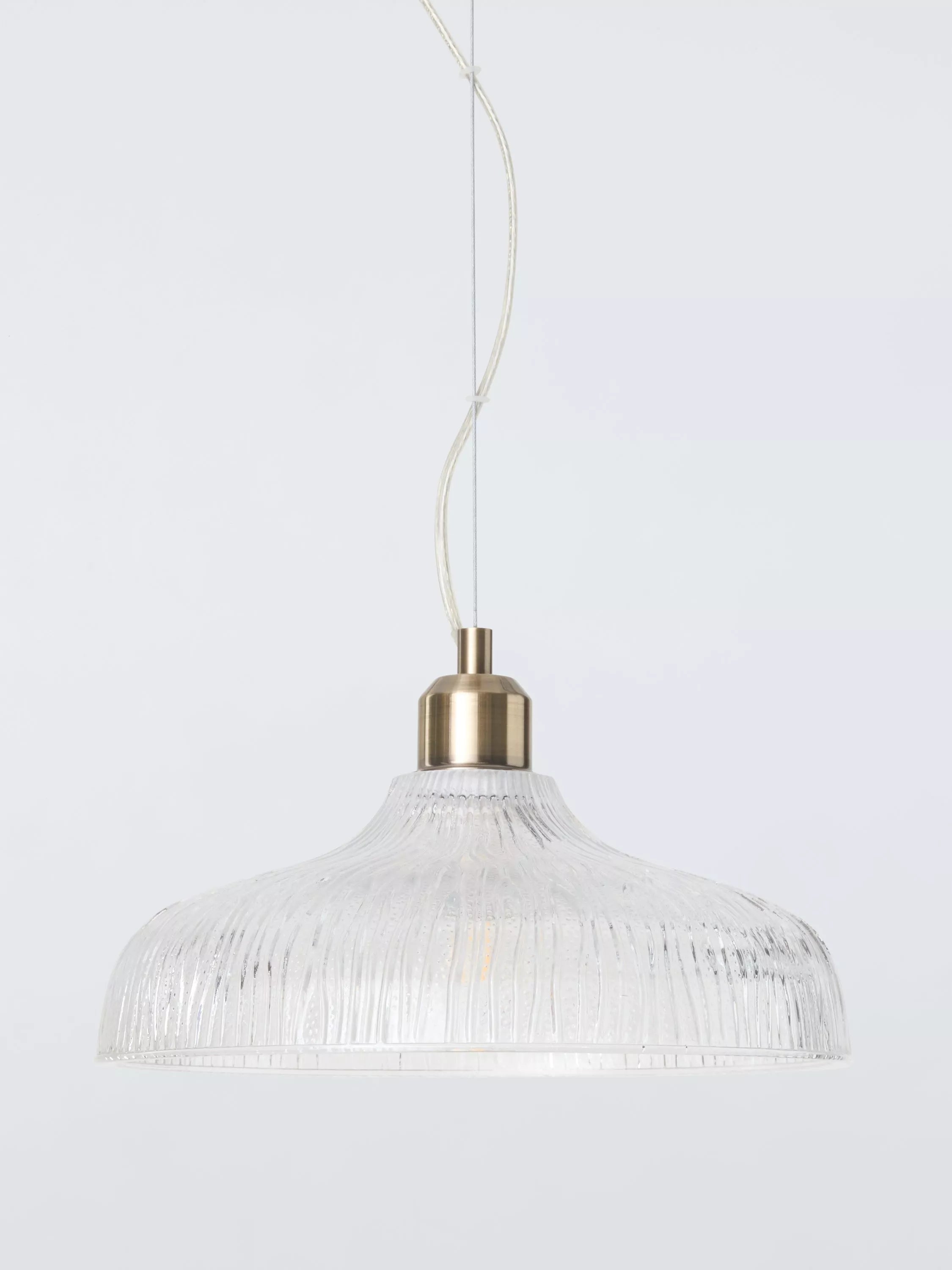 John Lewis ribbed glass pendant light clear - British product
