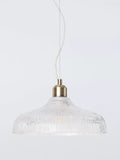 John Lewis ribbed glass pendant light clear - British product