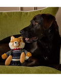 Joules squeaky dog toy with rope legs and fox character, multi-coloured, UK version