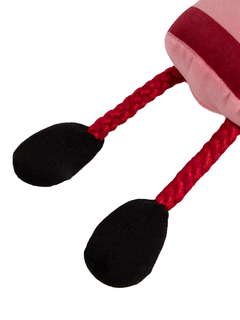 Joules Mr Fox squeaky dog toy with rope legs, UK version