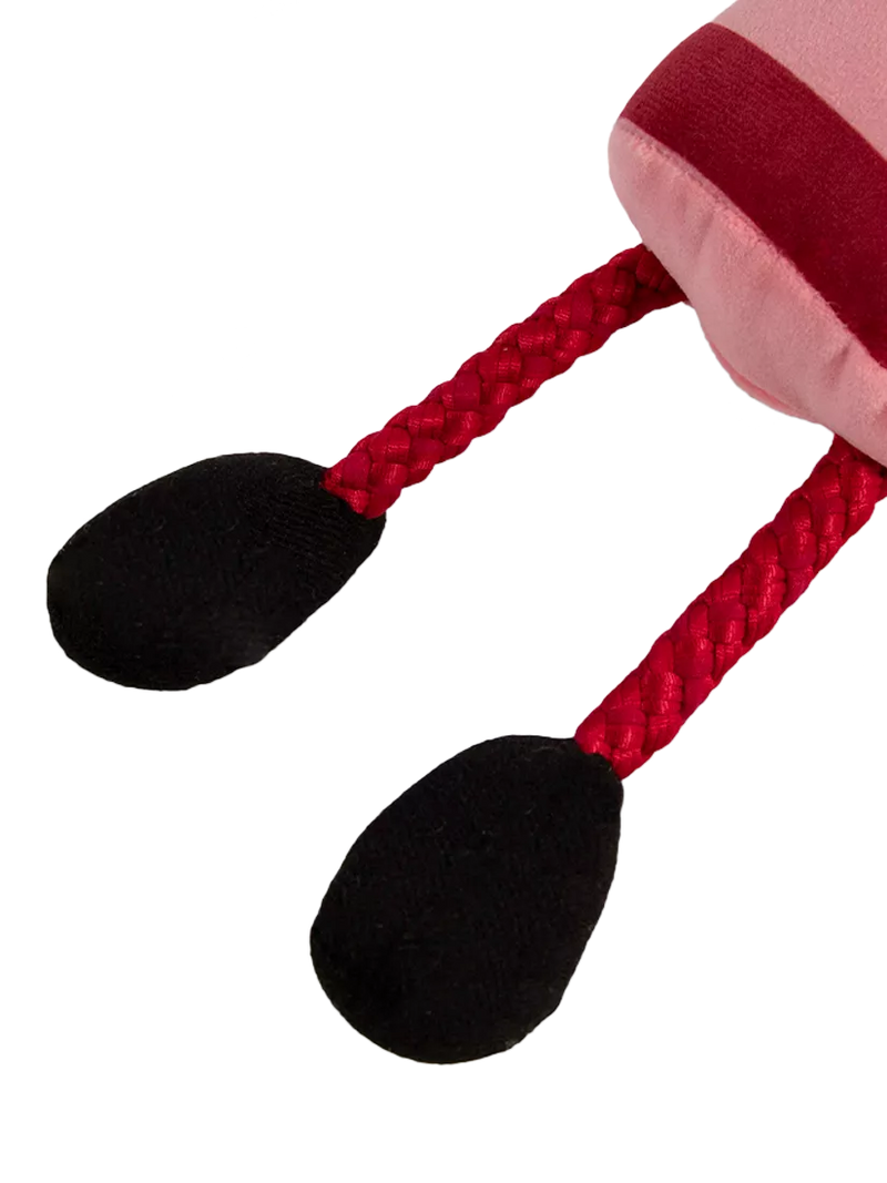 Joules Mr Fox squeaky dog toy with rope legs, UK version
