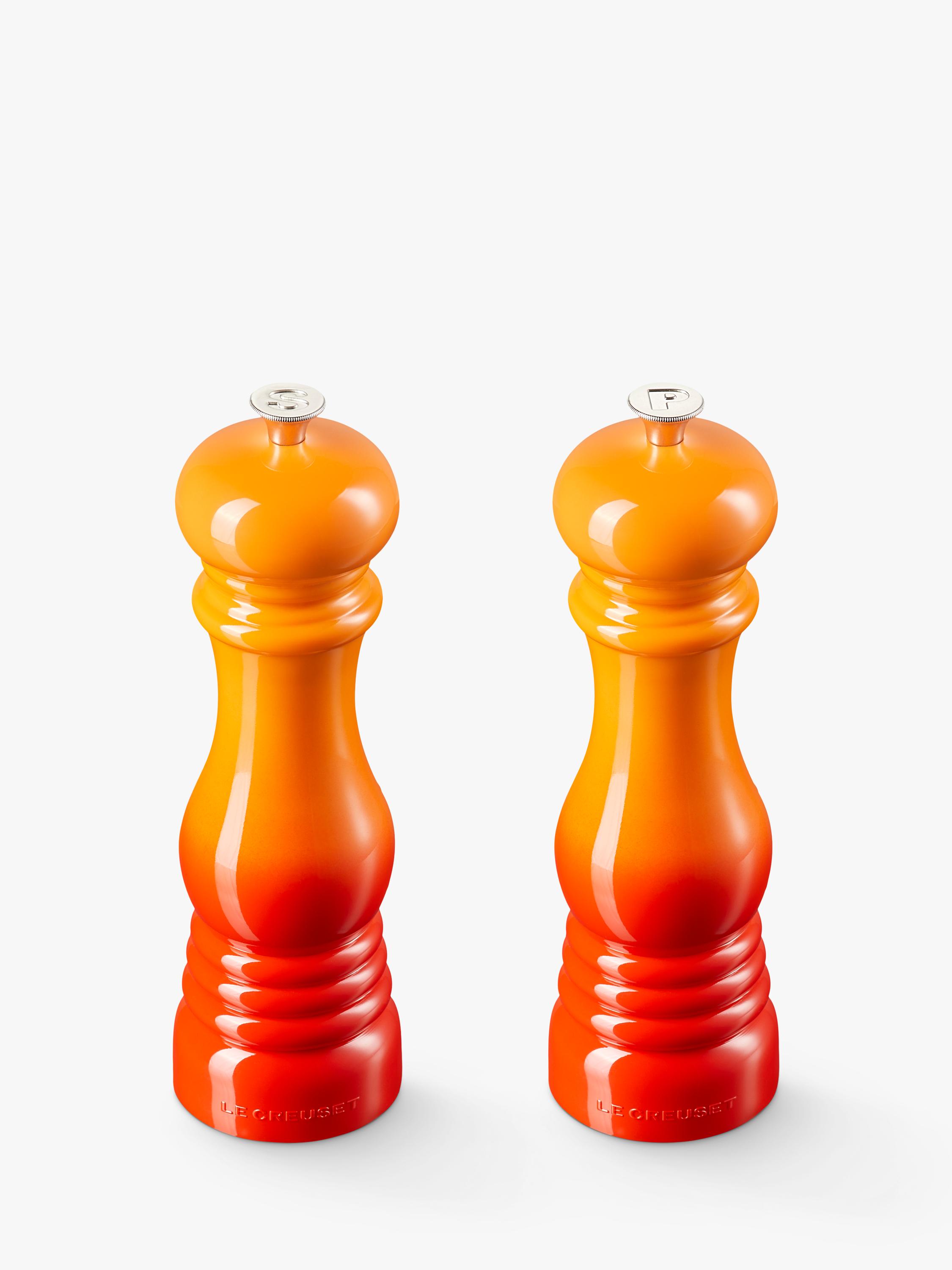 Le Creuset classic salt and pepper mills set of two in volcanic, UK version